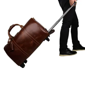 Handmade Extra Large Vintage Full Grain Leather Travel Bag, Duffle Bag, Holdall Luggage Bag 12026
