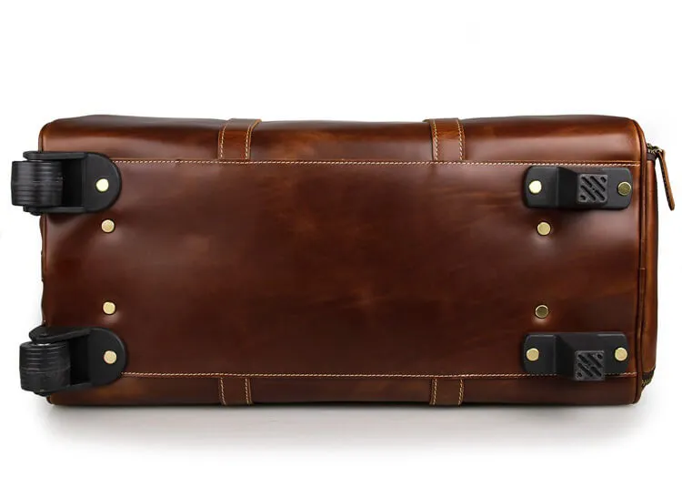 Handmade Extra Large Vintage Full Grain Leather Travel Bag, Duffle Bag, Holdall Luggage Bag 12026