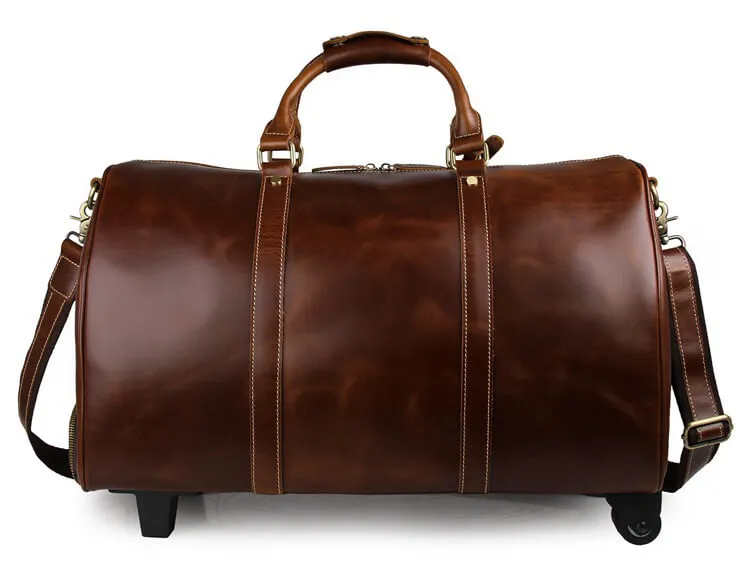 Handmade Extra Large Vintage Full Grain Leather Travel Bag, Duffle Bag, Holdall Luggage Bag 12026