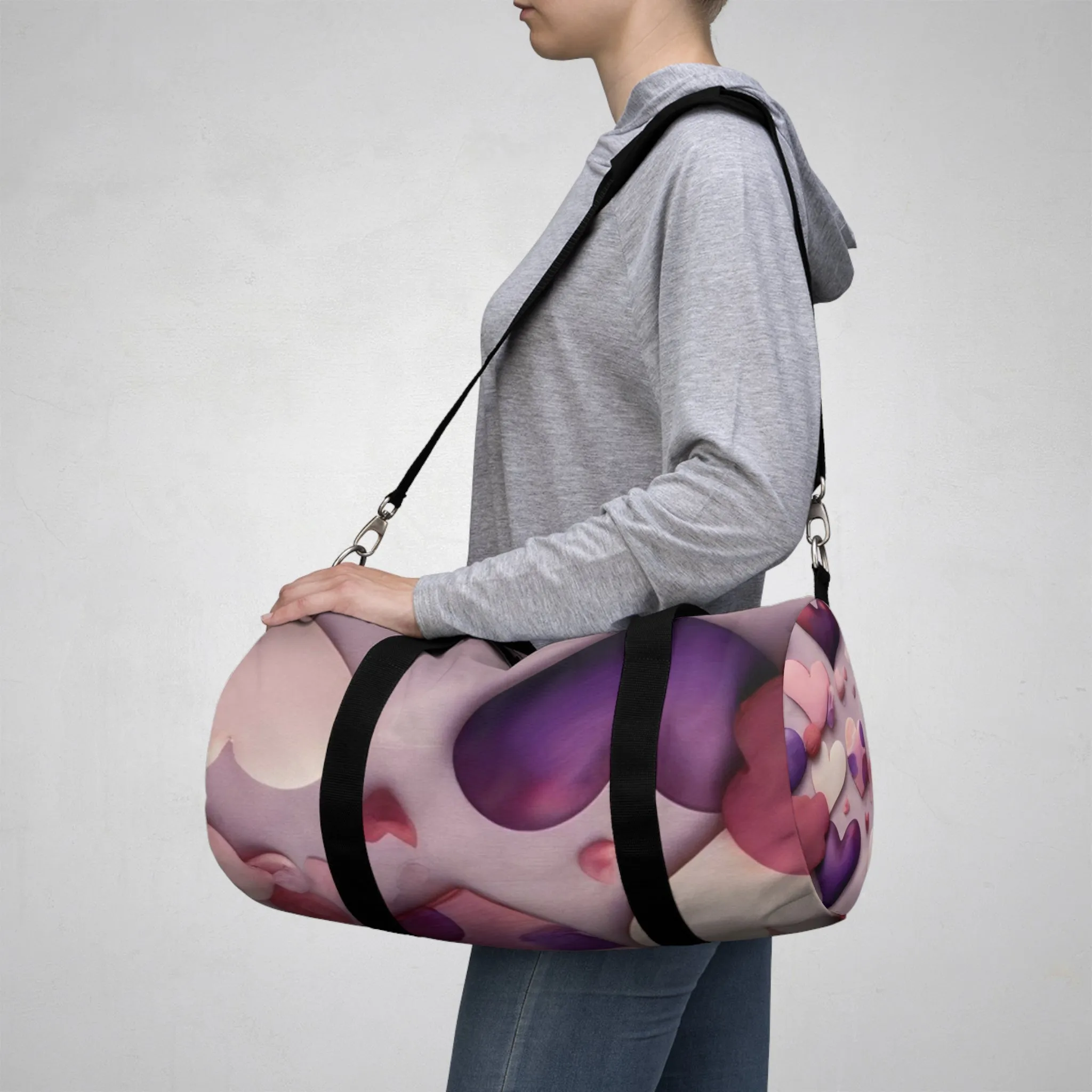 Heart Pattern Duffle Bag - Exclusive At Loot Cascade