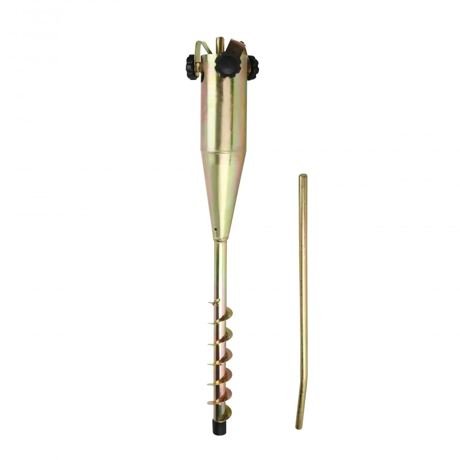 Heavy Duty Steel Ground Spike - Screw In - Parasol Airer Rotary Washing Line