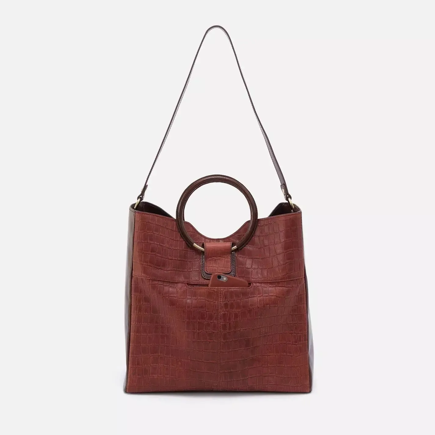 Heidi Tote- Brandy Croc