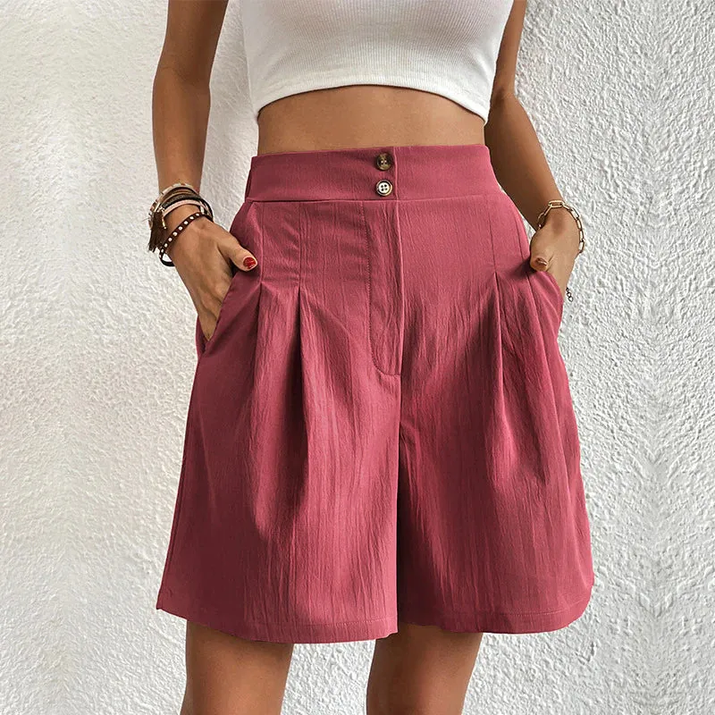 High-Waisted Pleated Shorts | Tailored Fit | Stylish and Versatile