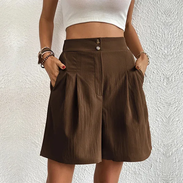 High-Waisted Pleated Shorts | Tailored Fit | Stylish and Versatile