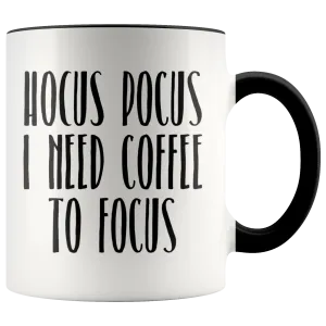 Hocus Pocus Mug Hocus Pocus I Need Coffee to Focus Coffee Cup Cute Fall Mugs Autumn Gift Idea Halloween