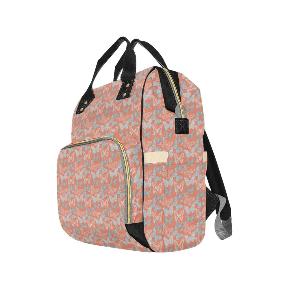 Holly Red and Gray Butterfly Backpack