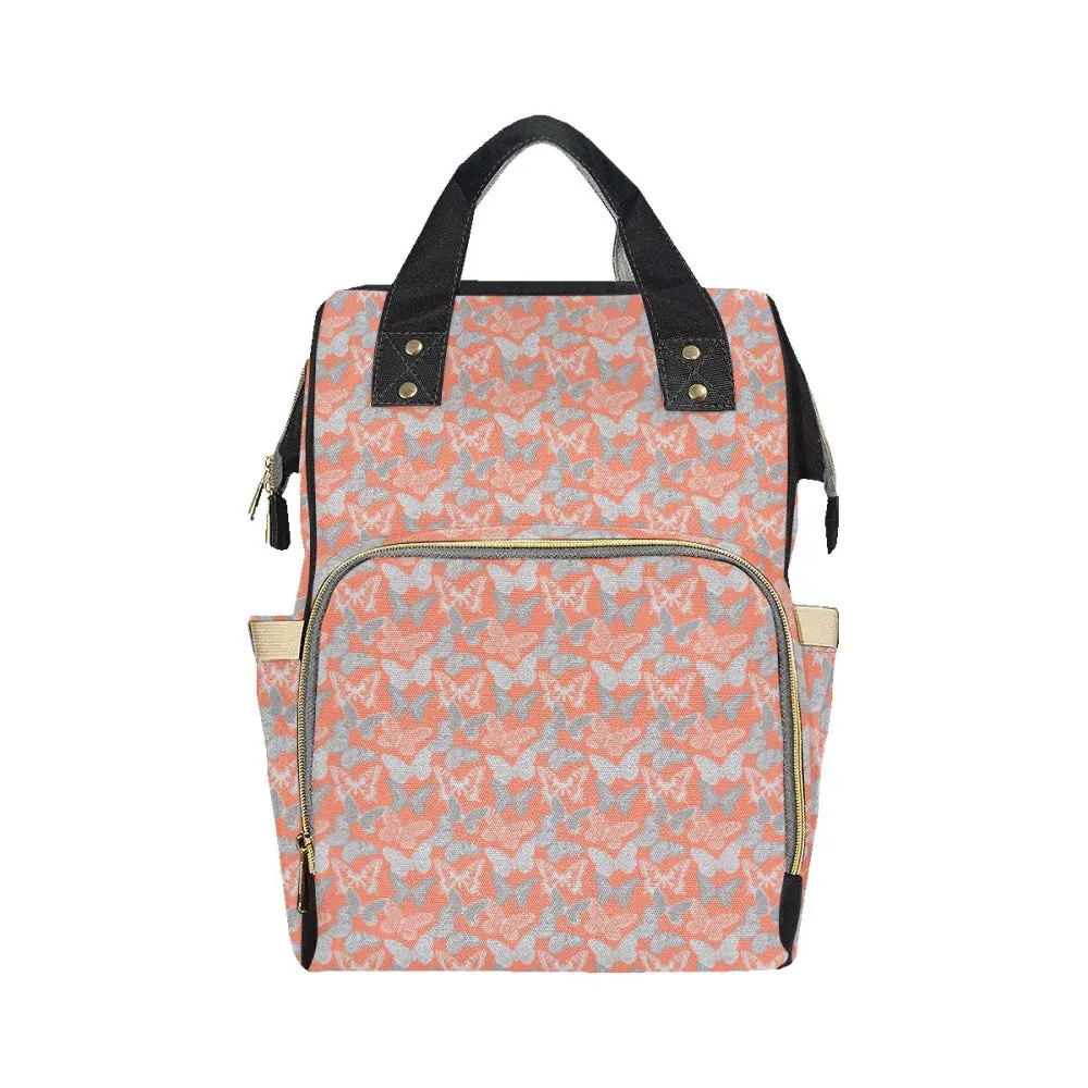 Holly Red and Gray Butterfly Backpack