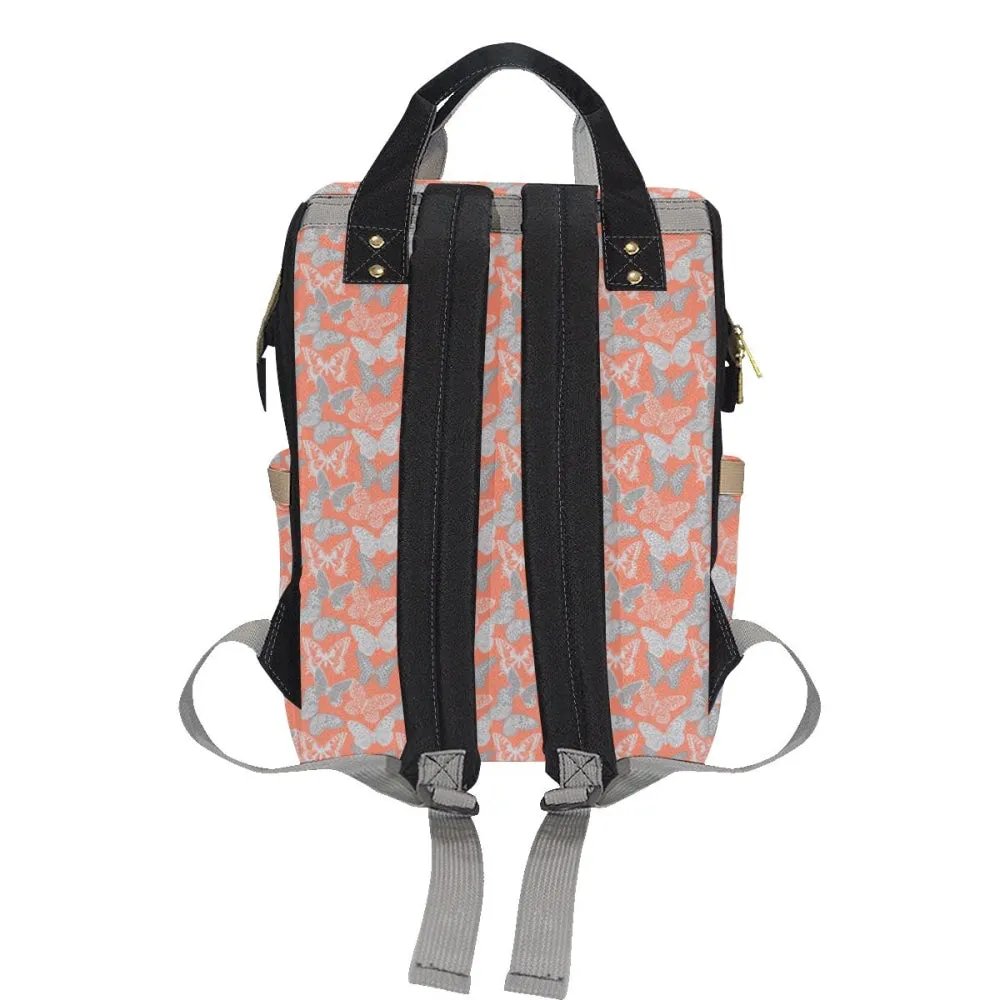 Holly Red and Gray Butterfly Backpack