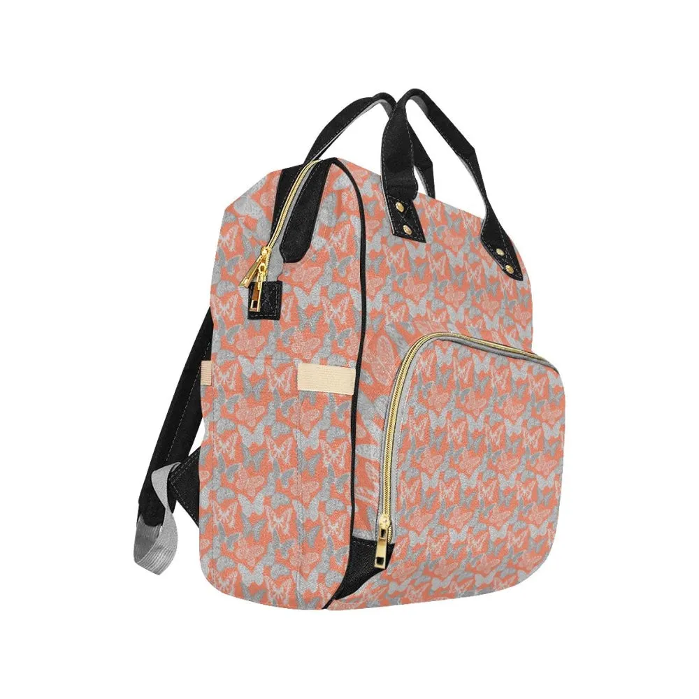 Holly Red and Gray Butterfly Backpack