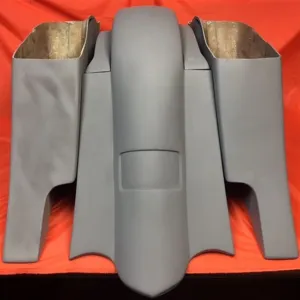 Honda VTX 1800 / 1300 6" Extended Stretched BOLT ON Out & Down Bags   Rear Fender   Rails Dual Cut Out