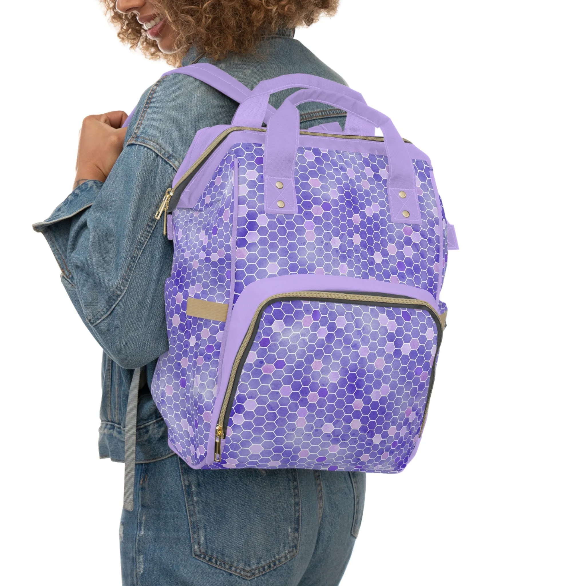 Honey Bee Diaper Backpack - Eco-Friendly & Stylish Baby Bag with Buzzing Bee Motifs, Perfect for Nature-Loving Parents