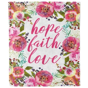 Hope Faith Love Blanket