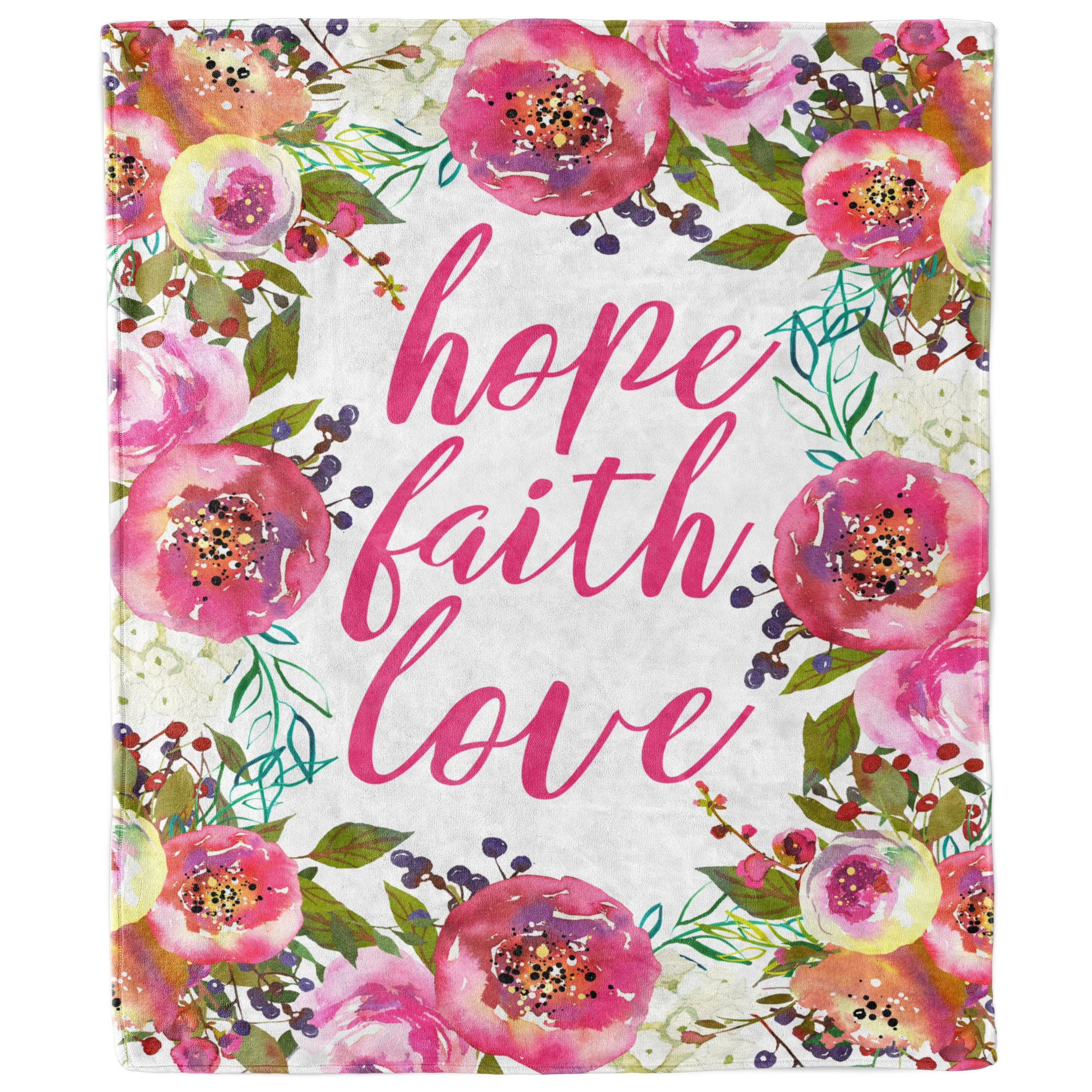 Hope Faith Love Blanket