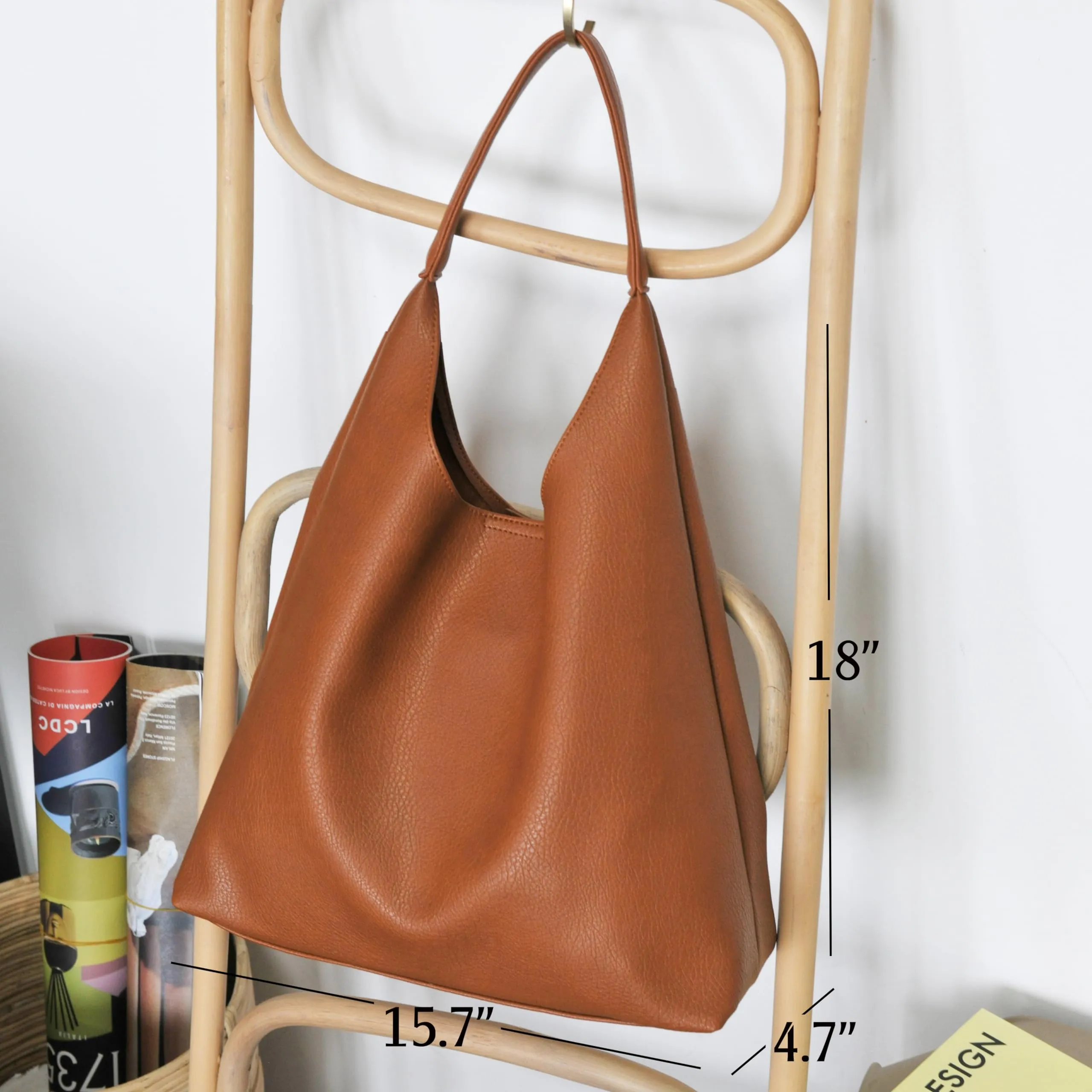 HOXIS Hobo Bags, Vegan Leather Shoulder Handbag