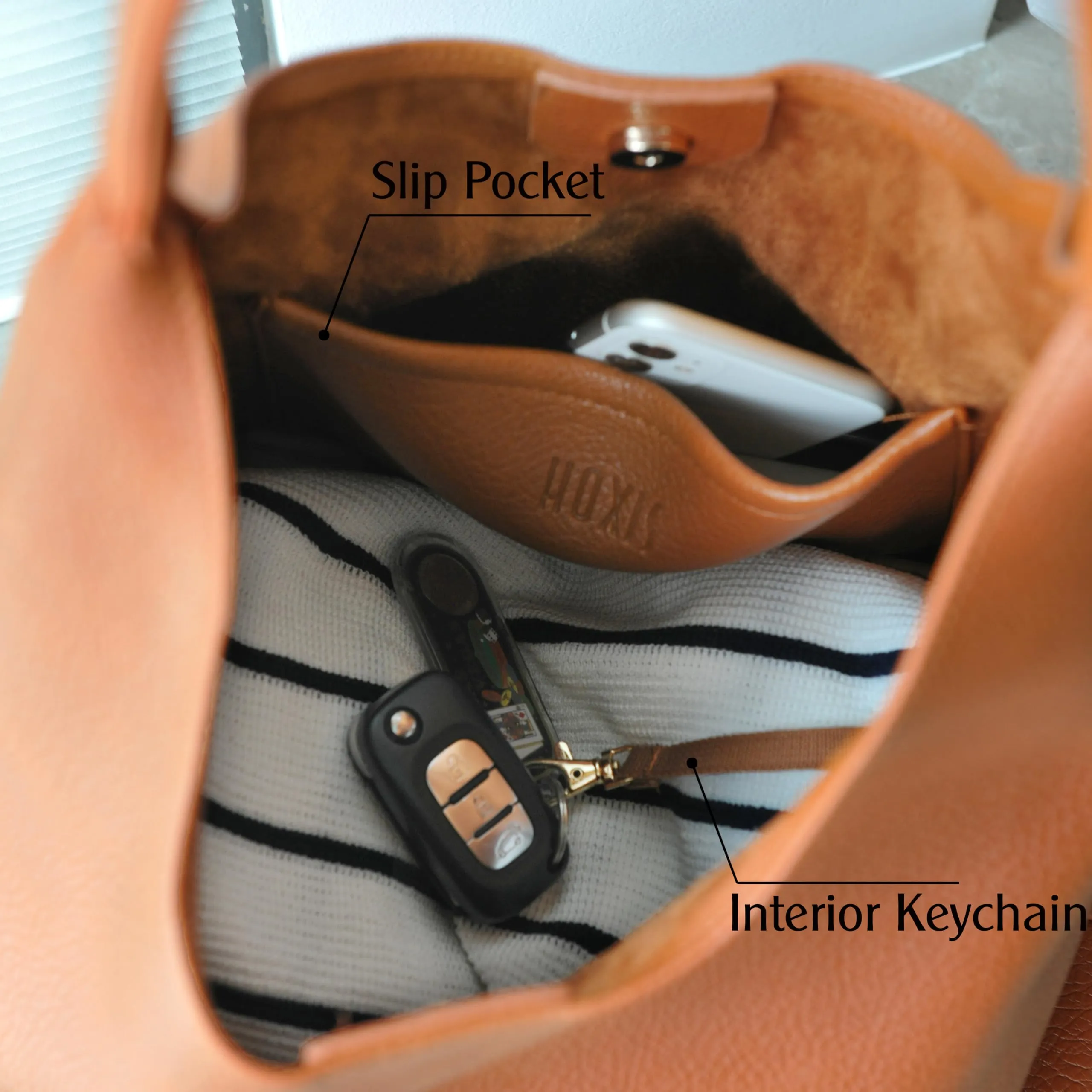 HOXIS Hobo Bags, Vegan Leather Shoulder Handbag