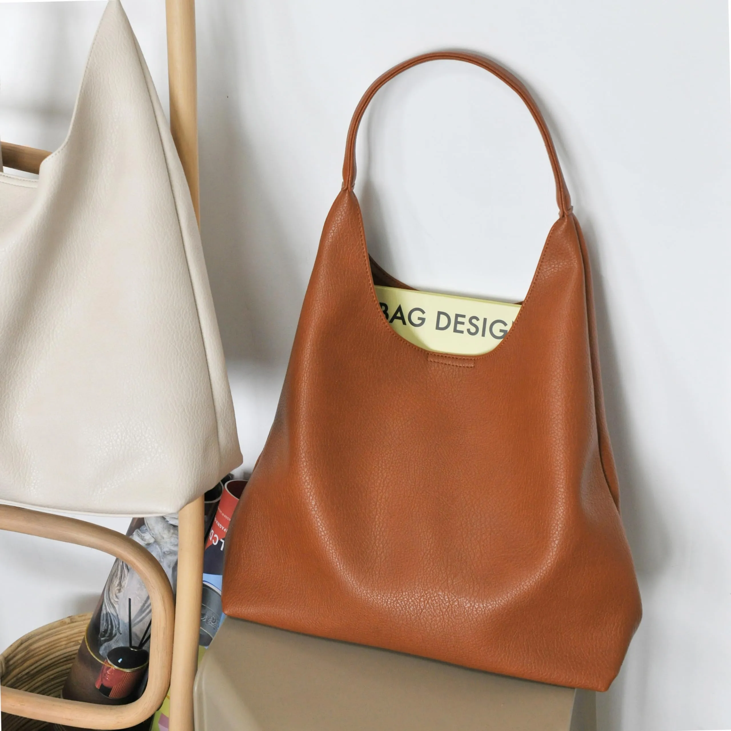HOXIS Hobo Bags, Vegan Leather Shoulder Handbag