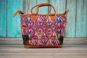 Huipil Overnighter Tote Bag Cross Body Purse Diaper Bag Citrus