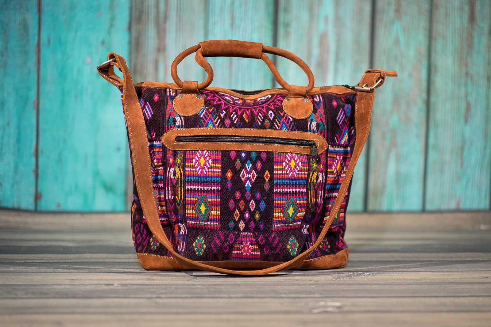 Huipil Overnighter Tote Bag Cross Body Purse Diaper Bag Totem