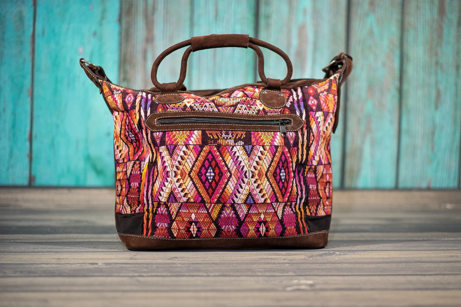 Huipil Overnighter Tote Bag Cross Body Purse Diaper Bag XOXO