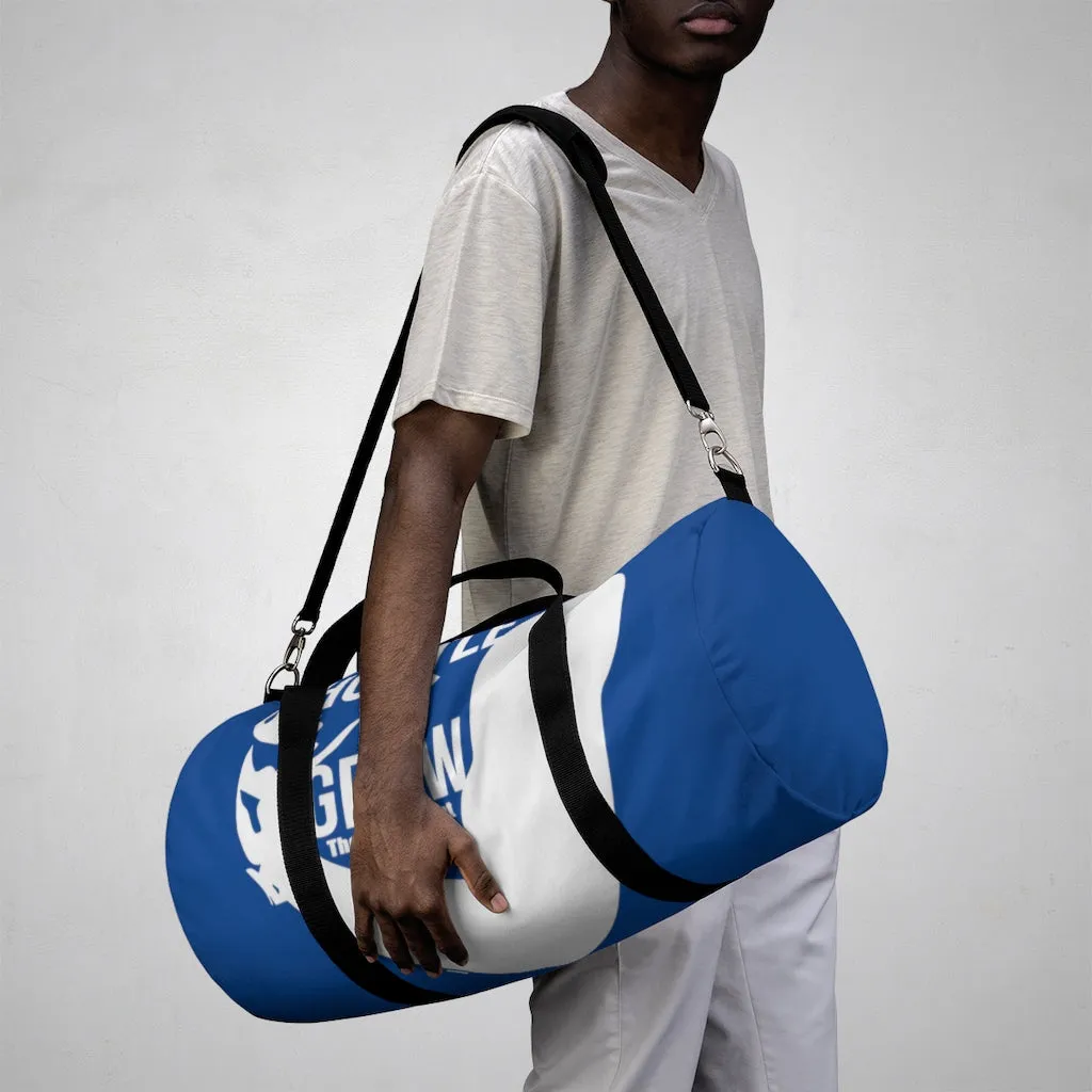 Hustle & Grow Gym Bag (Blue/White)