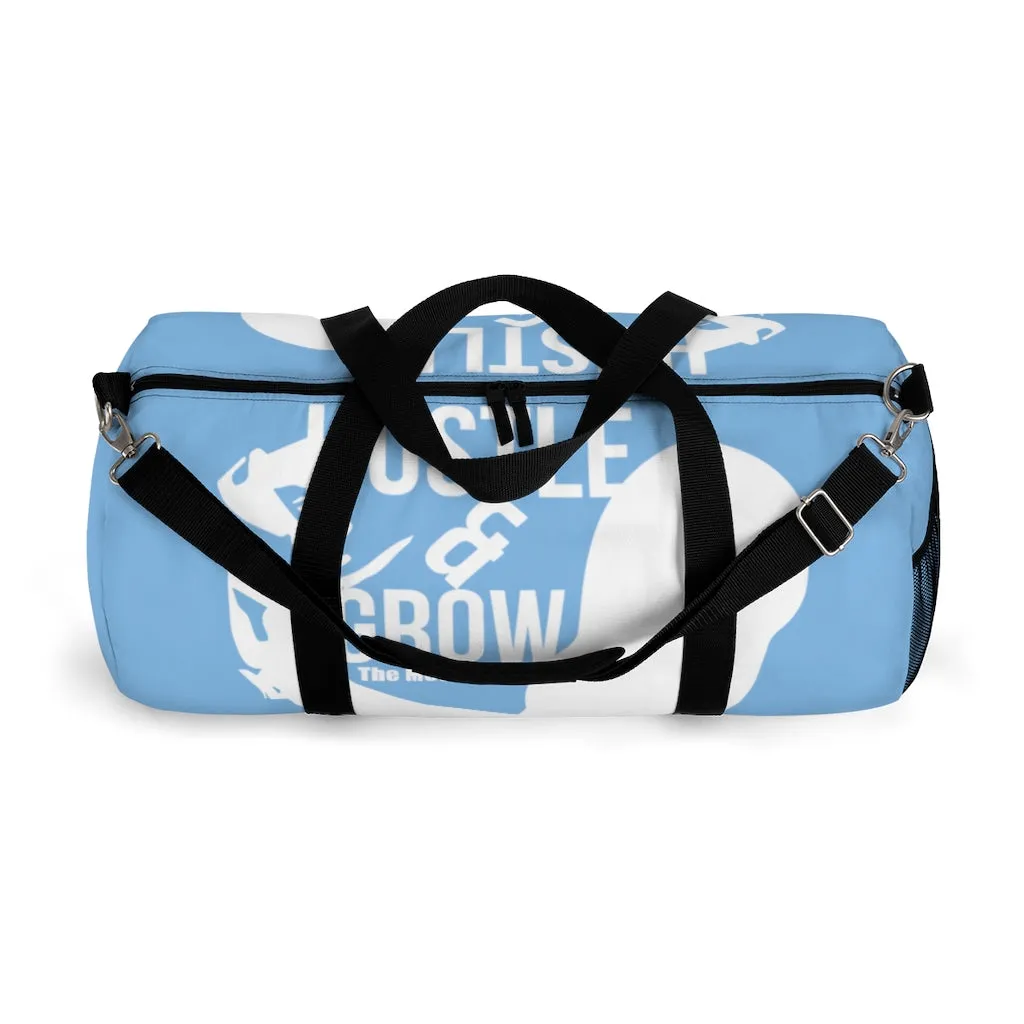 Hustle & Grow Gym Bag (Light Blue/White)