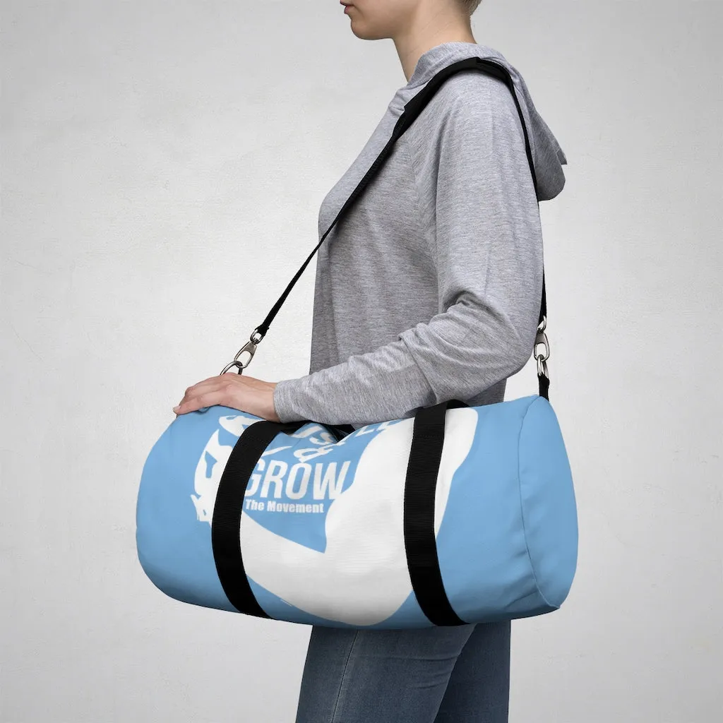 Hustle & Grow Gym Bag (Light Blue/White)