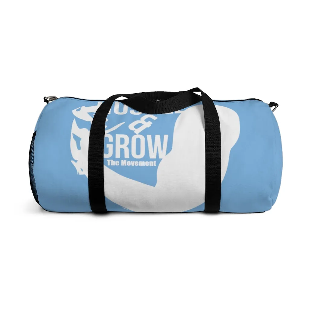Hustle & Grow Gym Bag (Light Blue/White)