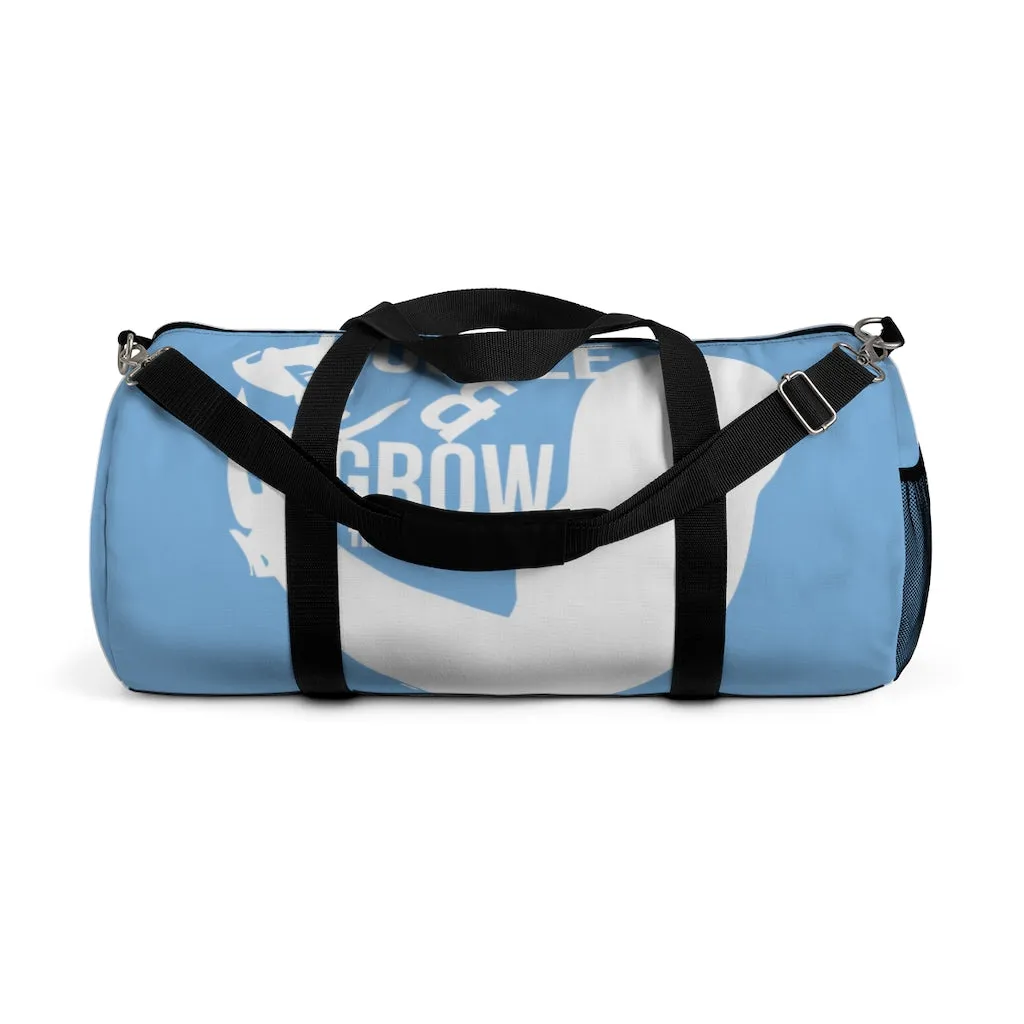 Hustle & Grow Gym Bag (Light Blue/White)