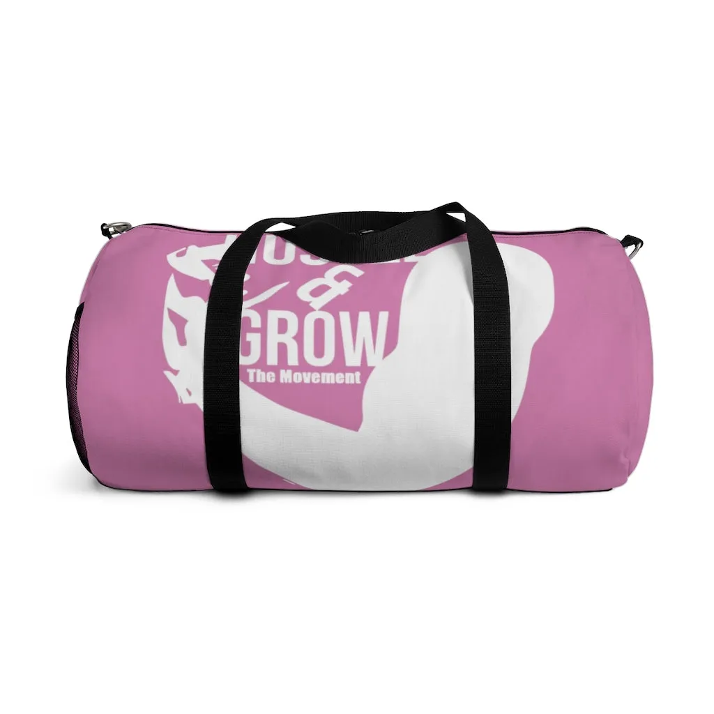 Hustle & Grow Gym Bag (Pink/White)