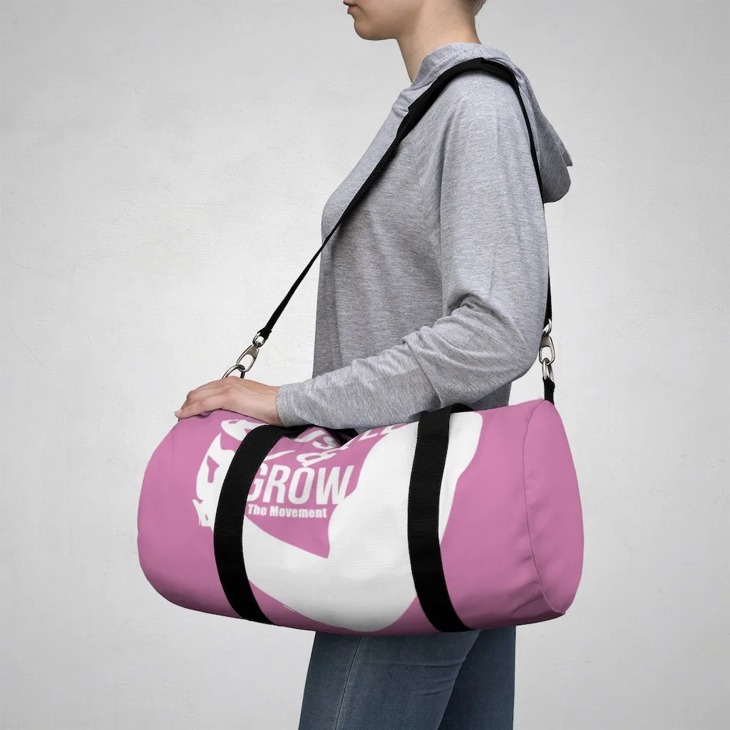 Hustle & Grow Gym Bag (Pink/White)