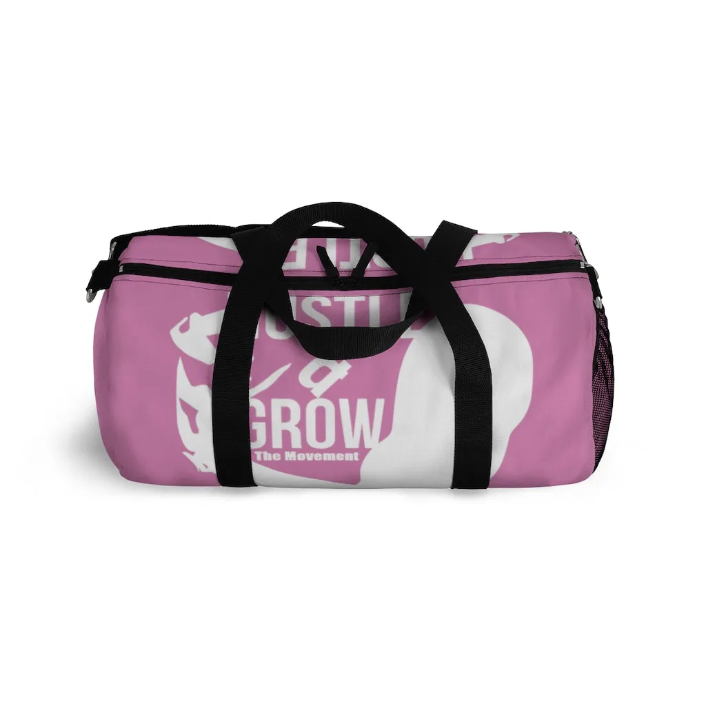 Hustle & Grow Gym Bag (Pink/White)