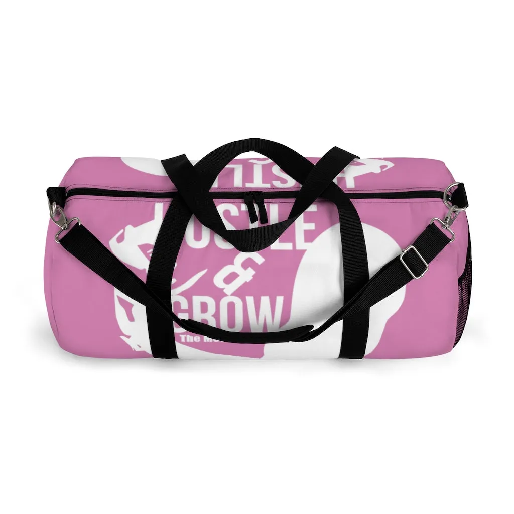 Hustle & Grow Gym Bag (Pink/White)