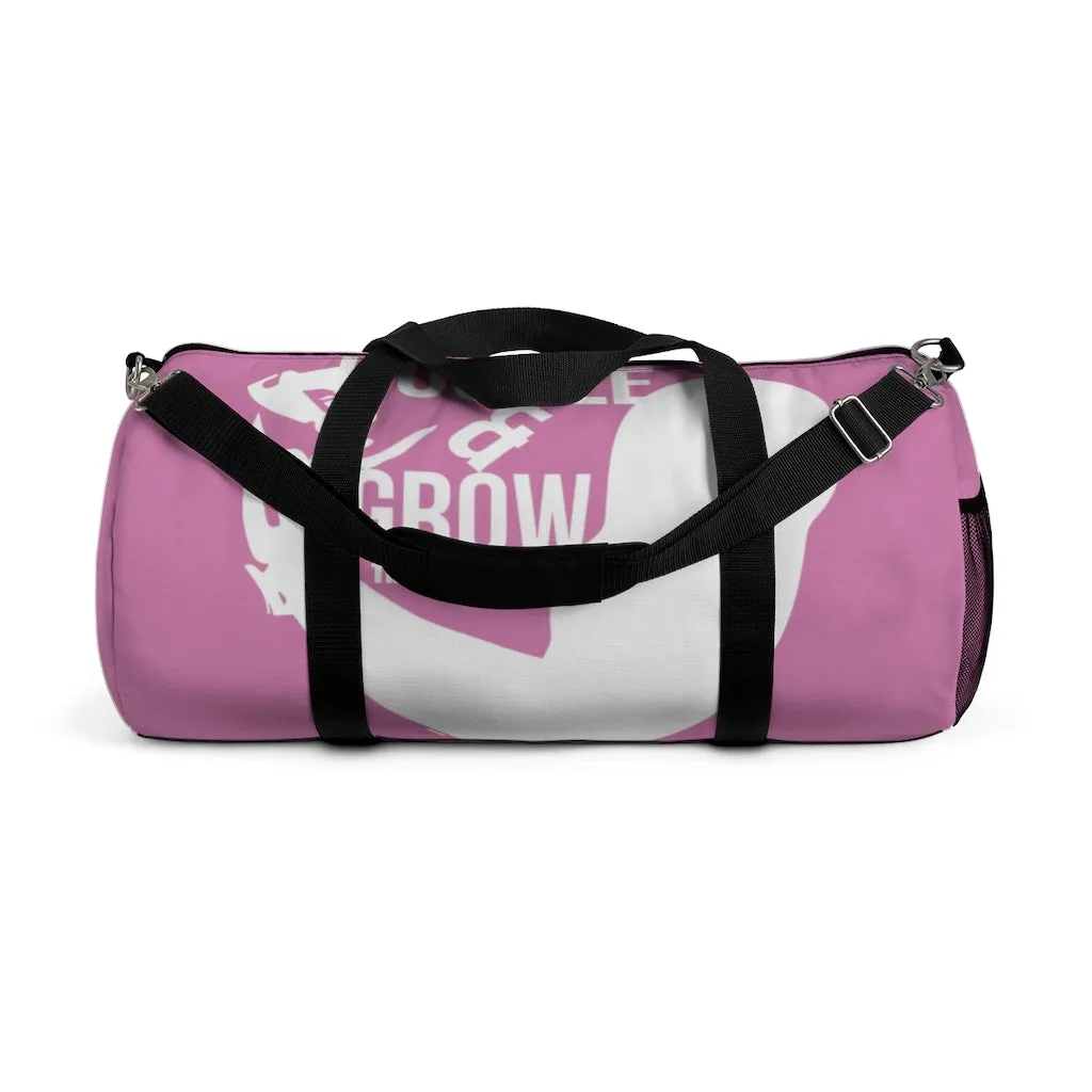 Hustle & Grow Gym Bag (Pink/White)