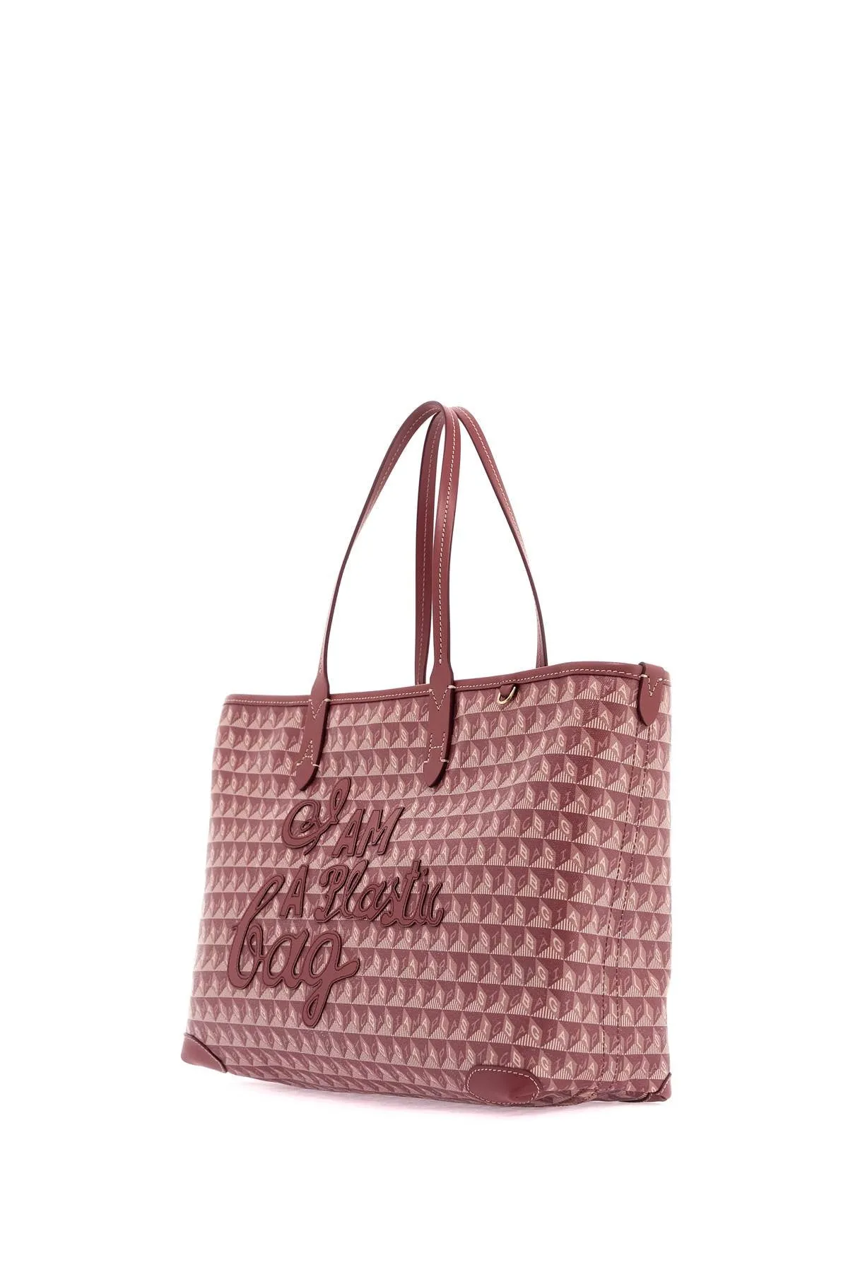 i am a plastic bag zipped motif tote bag