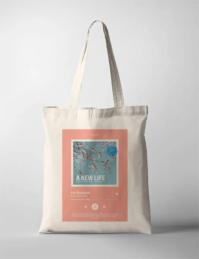 I Am Baptised Song Playlist Tote Bag {Customisable}