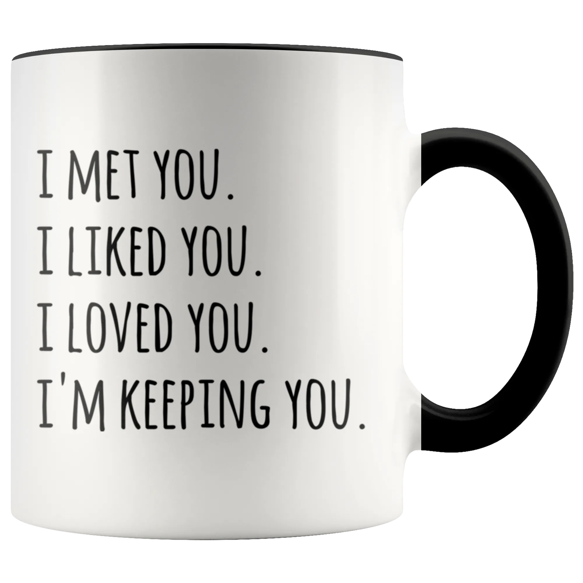I Met You I Liked You I Loved You I'm Keeping You Mug Coffee Cup