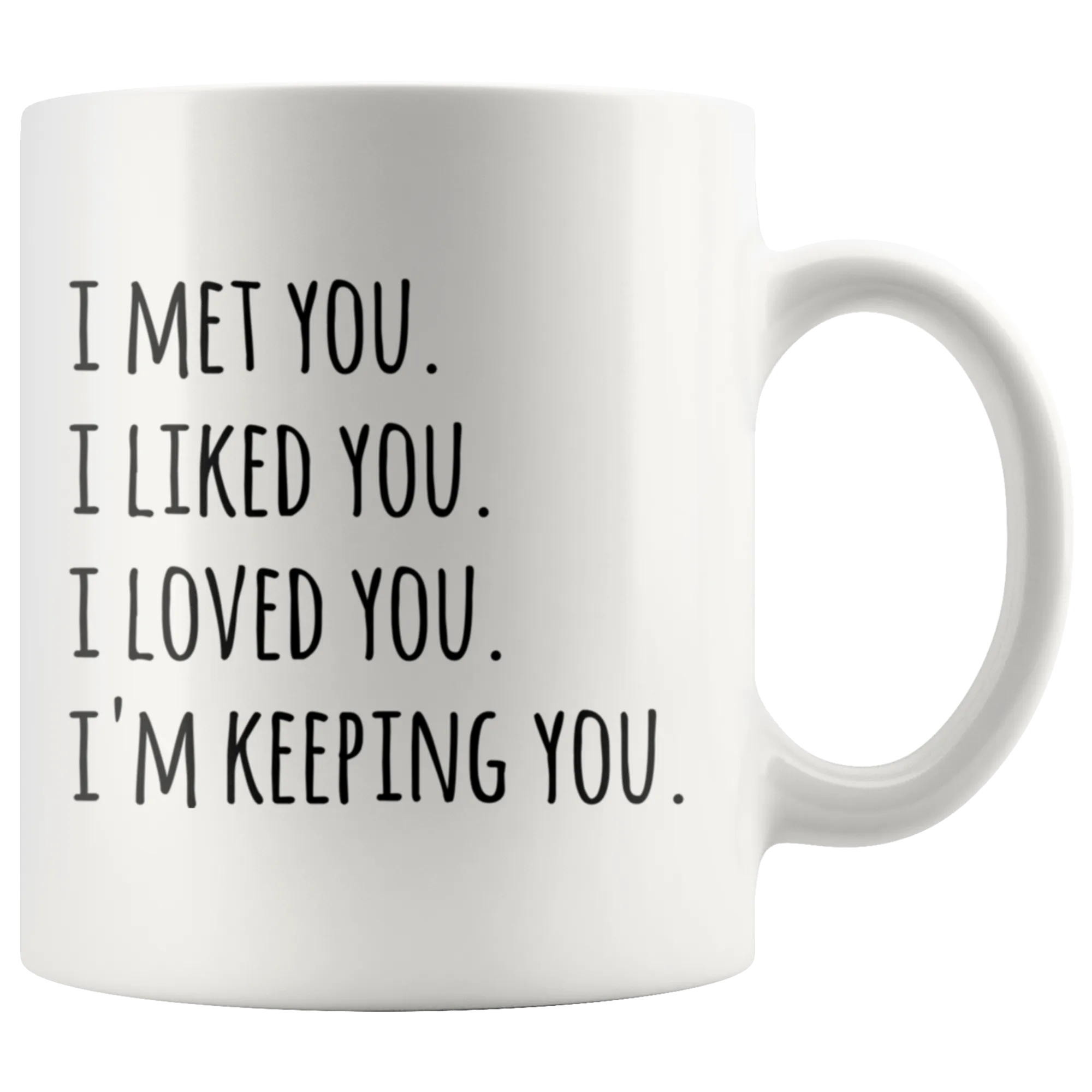 I Met You I Liked You I Loved You I'm Keeping You Mug Coffee Cup