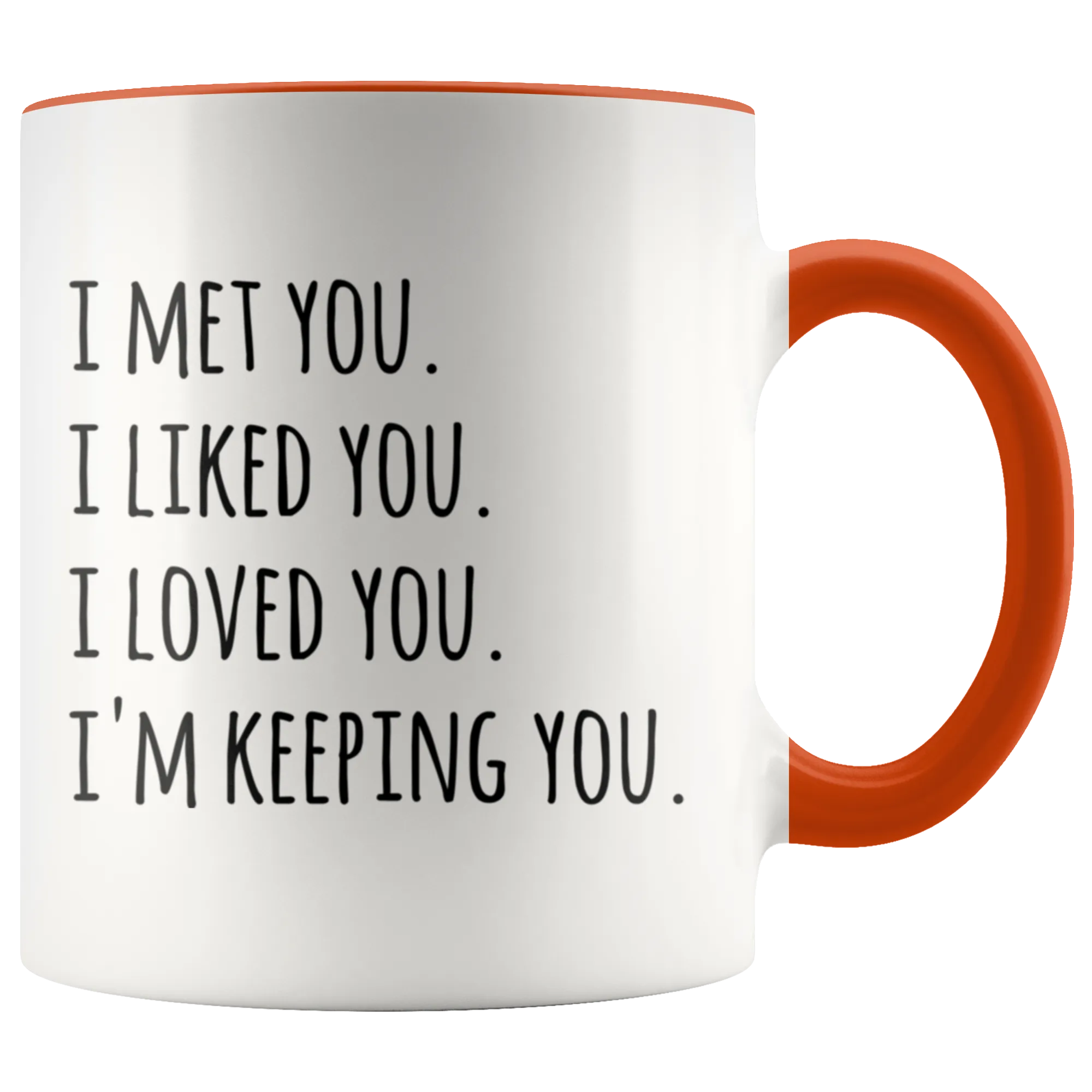 I Met You I Liked You I Loved You I'm Keeping You Mug Coffee Cup