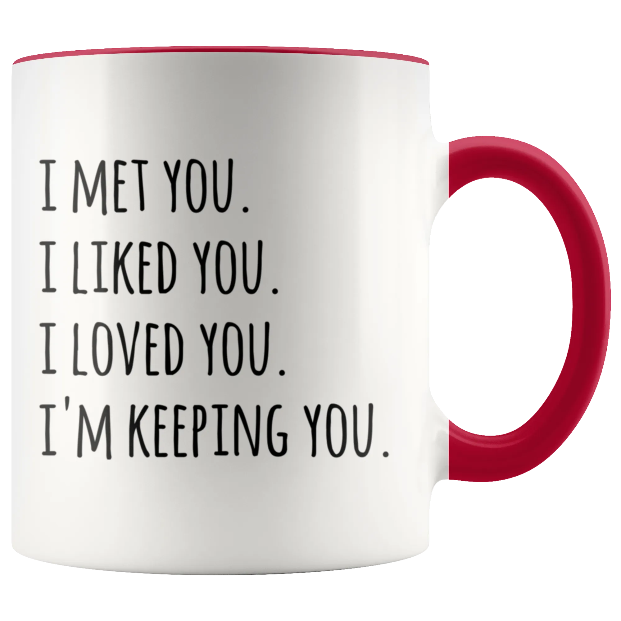 I Met You I Liked You I Loved You I'm Keeping You Mug Coffee Cup