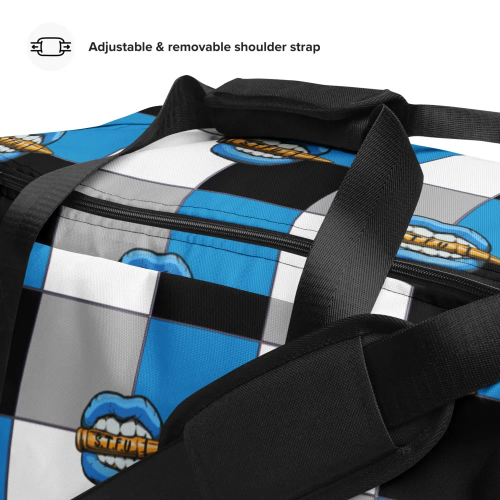 Ice Blue Logo Colorblock Duffel bag