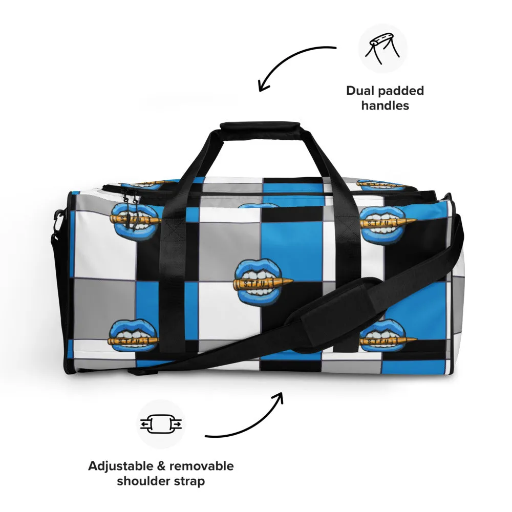 Ice Blue Logo Colorblock Duffel bag