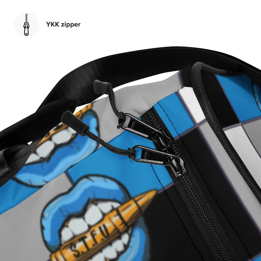 Ice Blue Logo Colorblock Duffel bag