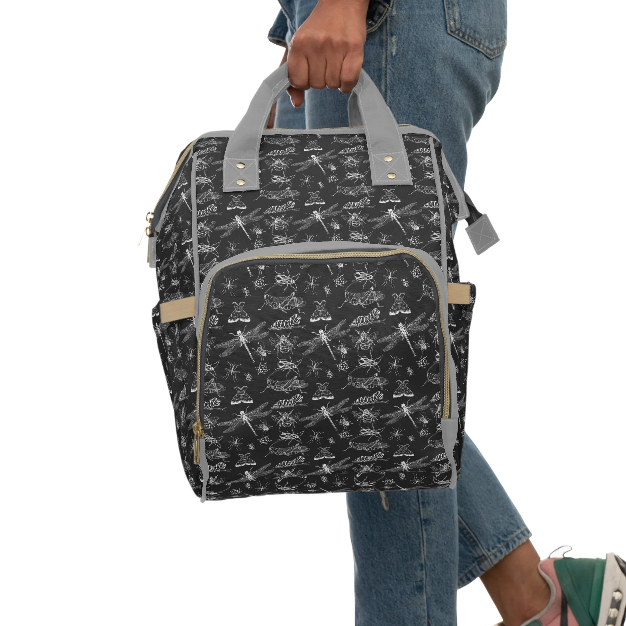 Insect Diaper Backpack - Whimsical Baby Bag with Colorful Insect Patterns, Perfect for Nature-Loving Parents