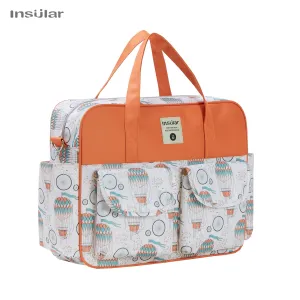 Insular Baby Changing Bag with Mat - Durable Nylon, Spacious Tote, Multi-Compartment Diaper Bag for Newborns to Toddlers