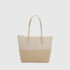Jacquard Tote - Beige
