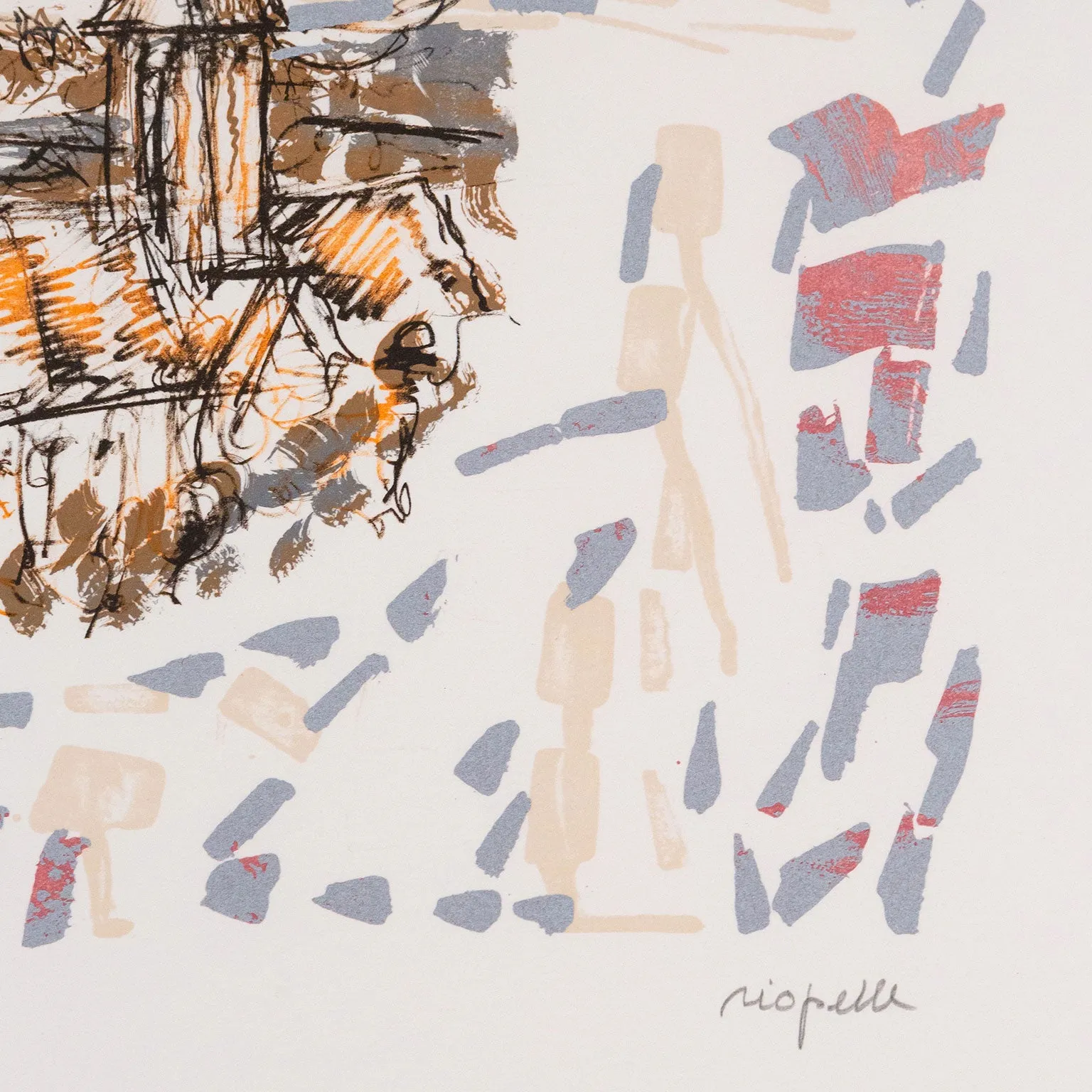 JEAN-PAUL RIOPELLE "MIDI À VÉTHEUIL" LITHOGRAPH, 1985