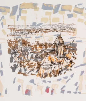 JEAN-PAUL RIOPELLE "MIDI À VÉTHEUIL" LITHOGRAPH, 1985