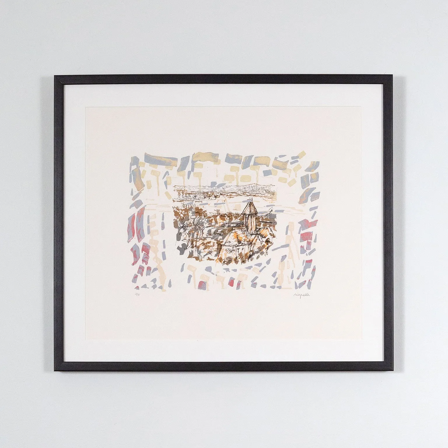 JEAN-PAUL RIOPELLE "MIDI À VÉTHEUIL" LITHOGRAPH, 1985