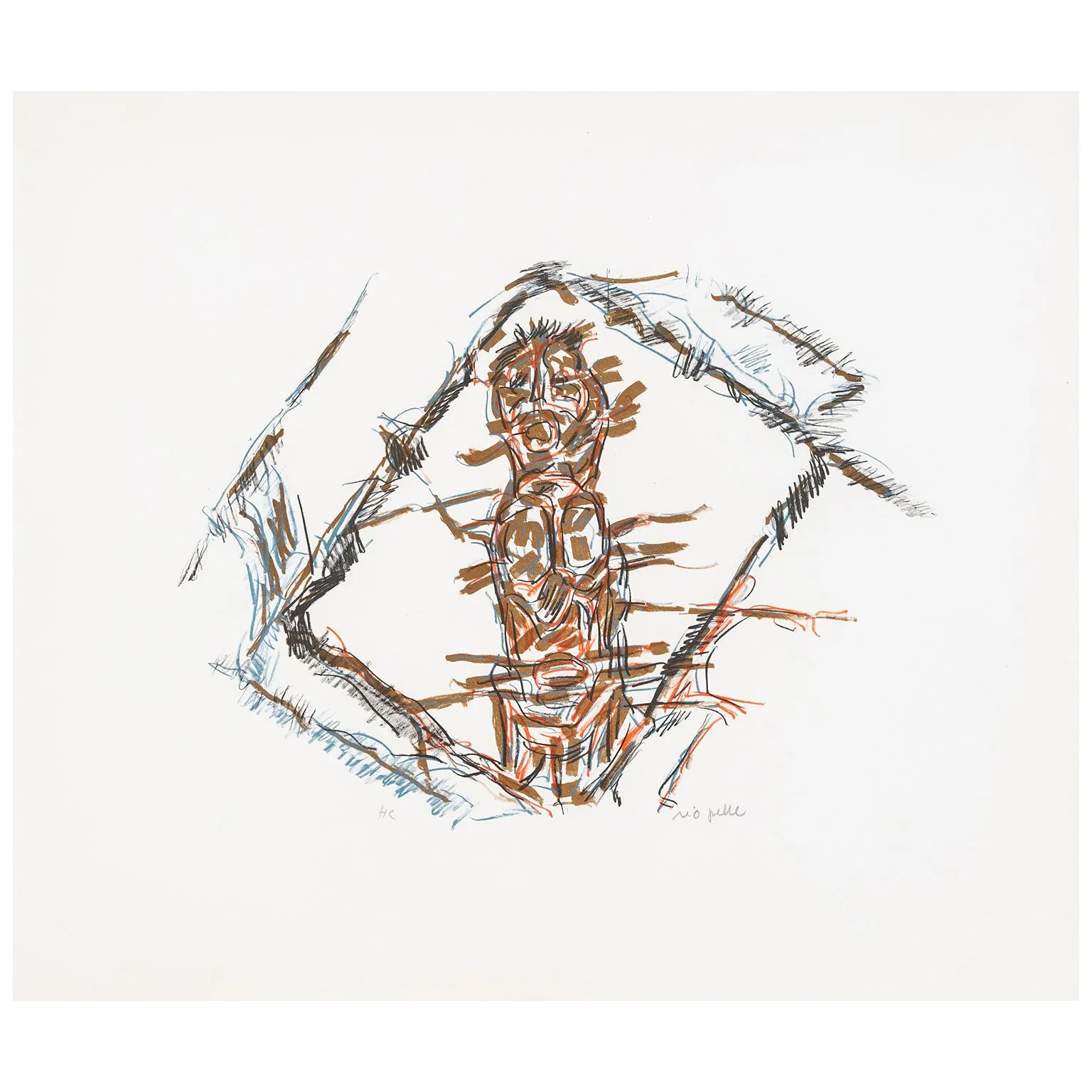 JEAN-PAUL RIOPELLE "TOTEM" LITHOGRAPH, 1979