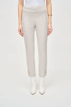 Joseph Ribkoff Houndstooth Jacquard Slim Fit Pants